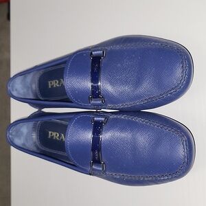 Prada Loafer Blue Casual Shoes for Men Size 8.5